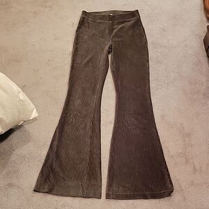 Aerie green corderoy flare pants sz small